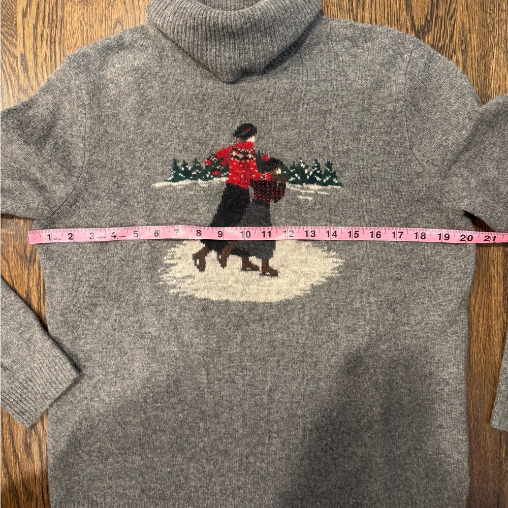 Vintage Lauren Ralph Lauren LRL Lambswool Sled Christmas Turtleneck Sweater L - Picture 2 of 9